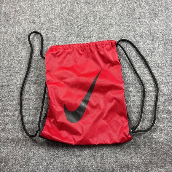 Nike Other - NIKE Men’s Black/Red Nike Swoosh Drawstring Bag One Size